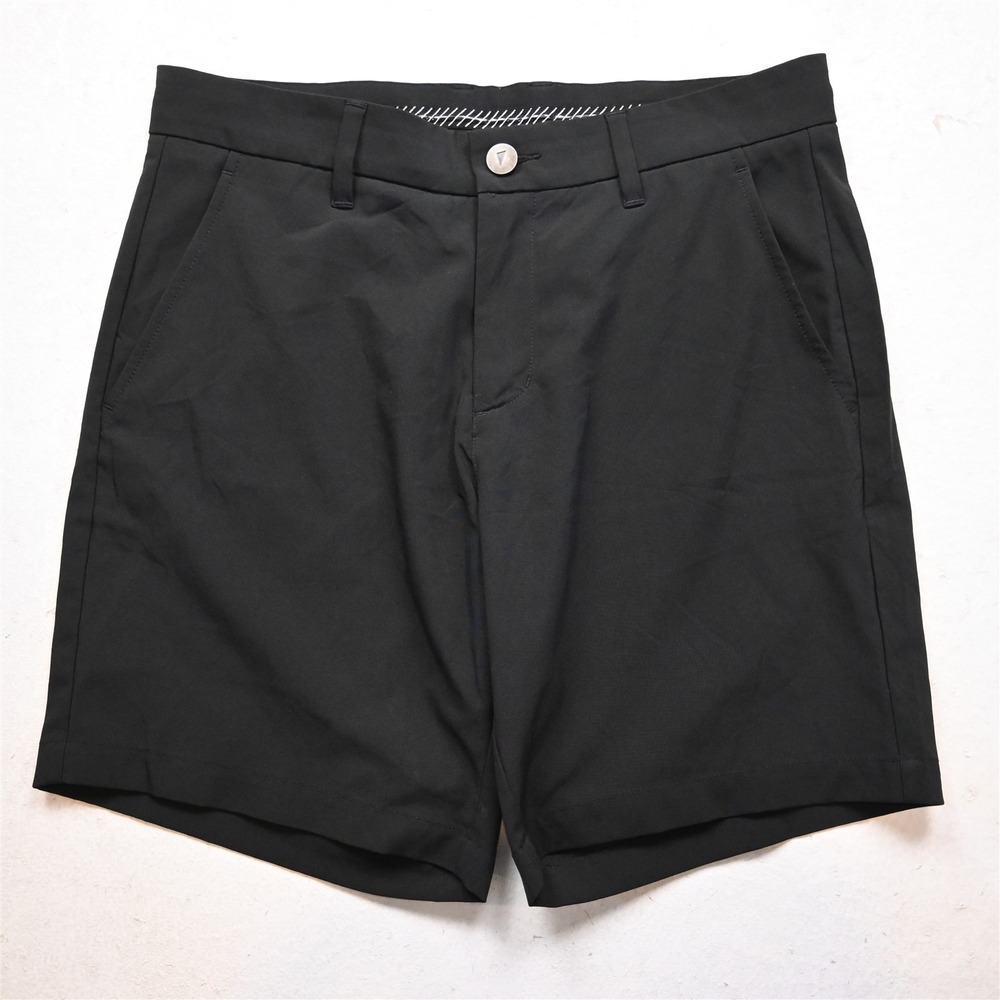 Primo 30x7" Black Stretch Performance Golf Chino Mens Shorts